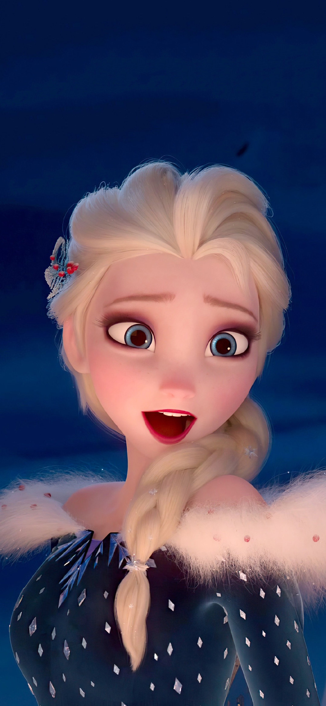 [2436×1125]迪士尼 冰雪奇缘 艾莎公主 Elsa 苹果手机动漫壁纸图片