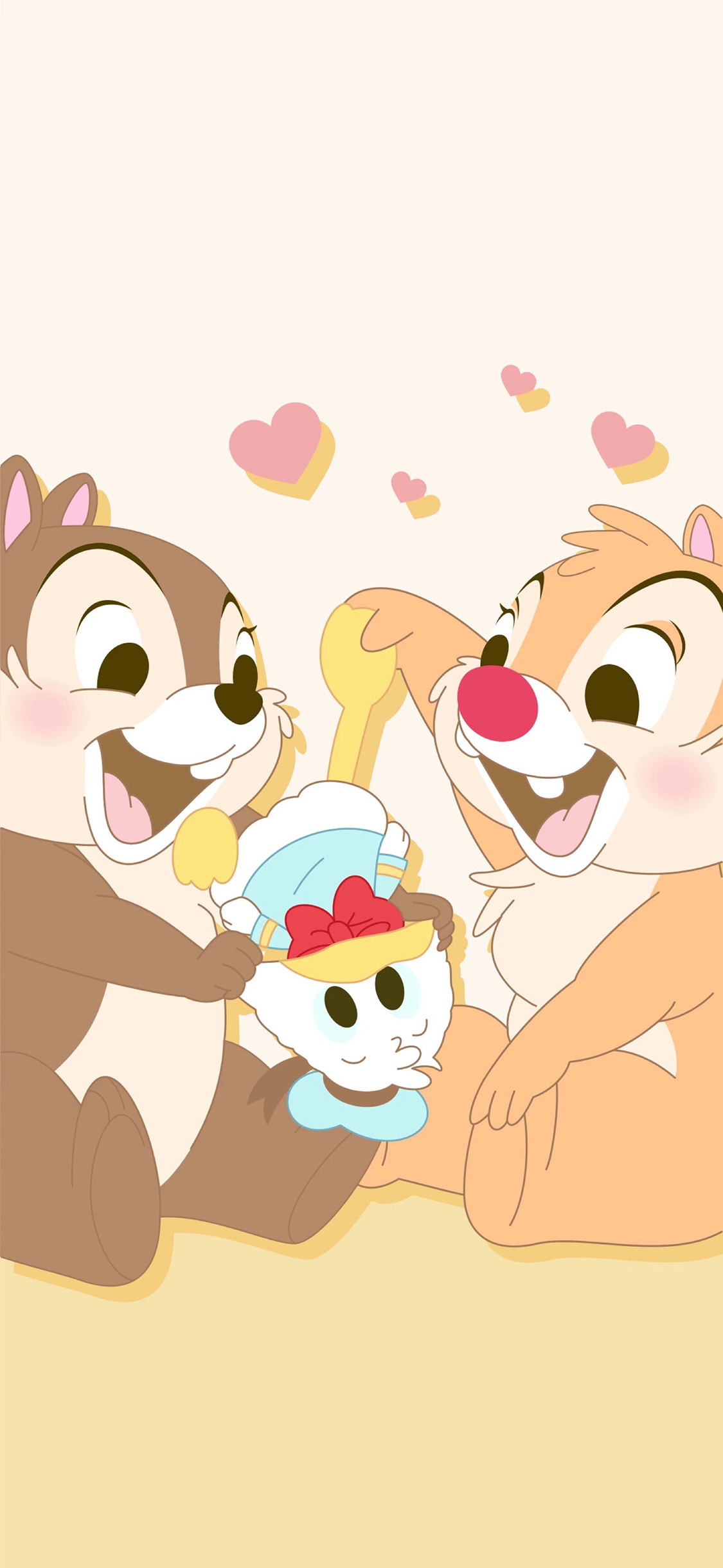 [2436×1125]迪士尼 动画 奇奇蒂蒂 唐老鸭 苹果手机动漫壁纸图片