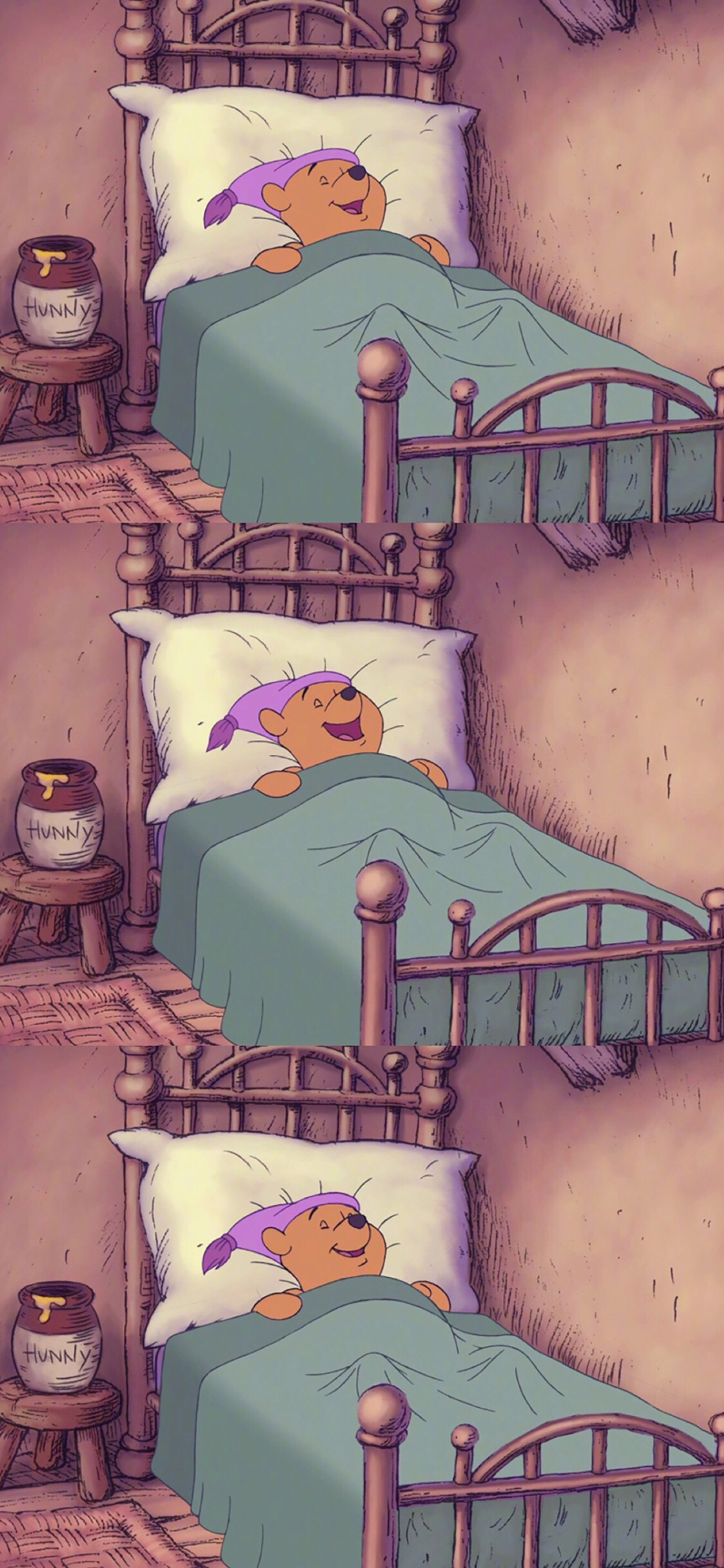 [2436×1125]迪士尼 动画 小熊维尼 睡觉 苹果手机动漫壁纸图片