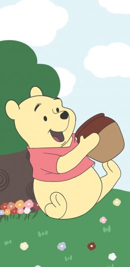 [2436x1125]迪士尼 动画 小熊维尼 维尼熊 苹果手机动漫壁纸图片
