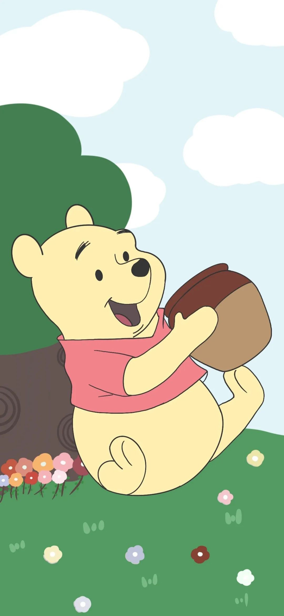 [2436×1125]迪士尼 动画 小熊维尼 维尼熊 苹果手机动漫壁纸图片