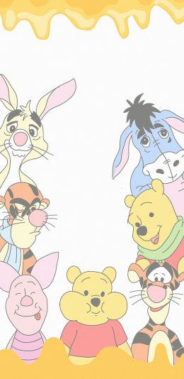 [2436x1125]迪士尼 动画 小熊维尼 跳跳虎 苹果手机动漫壁纸图片