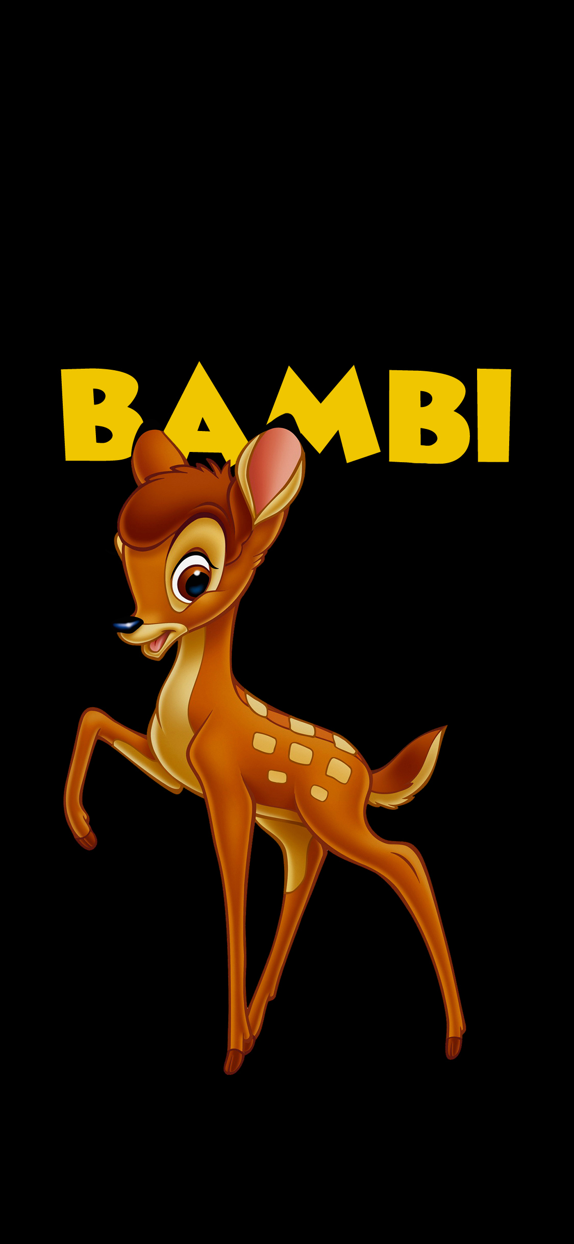 [2436×1125]迪士尼 动画 小鹿斑比（取自微博：G195） 苹果手机动漫壁纸图片