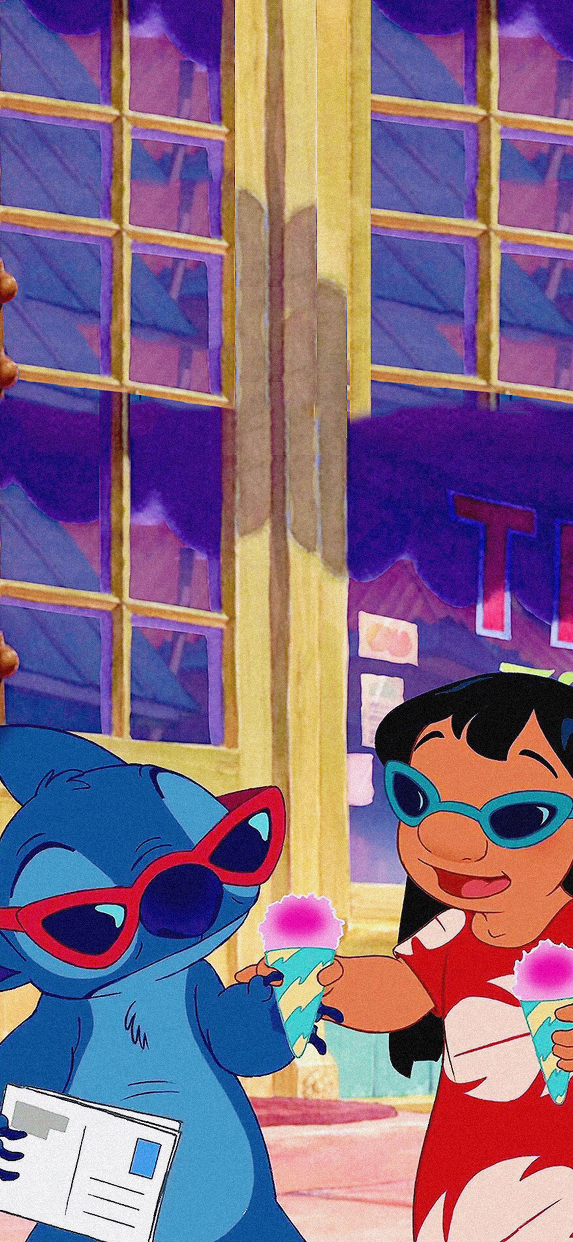 [2436×1125]迪士尼 动画 星际宝贝 史迪仔 苹果手机动漫壁纸图片