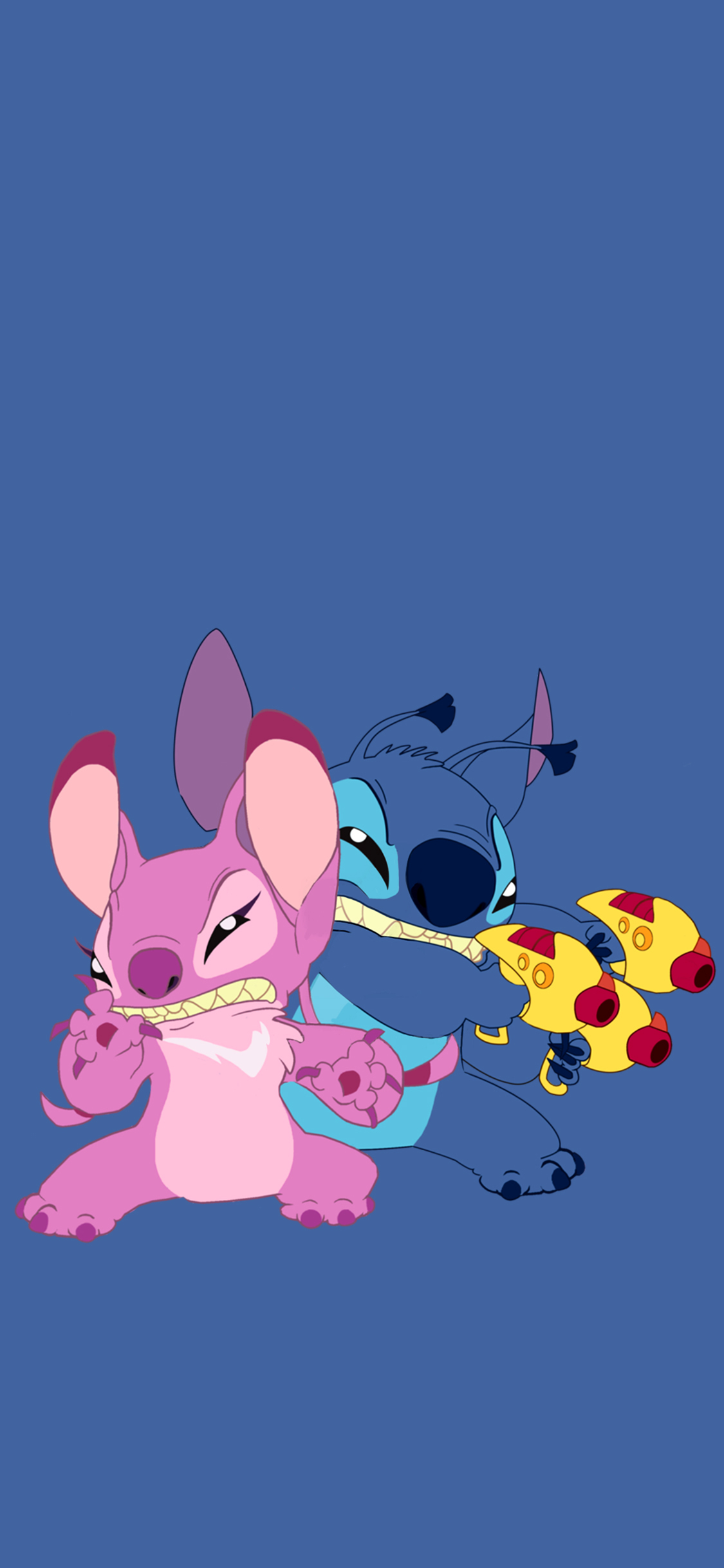 [2436×1125]迪士尼 动画 星际宝贝 史迪仔 史迪奇STITCH（取自微博：G195） 苹果手机动漫壁纸图片