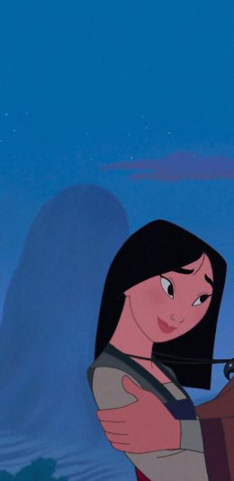 [2436x1125]迪士尼 动画 花木兰 情侣壁纸（取自微博：G195） 苹果手机动漫壁纸图片