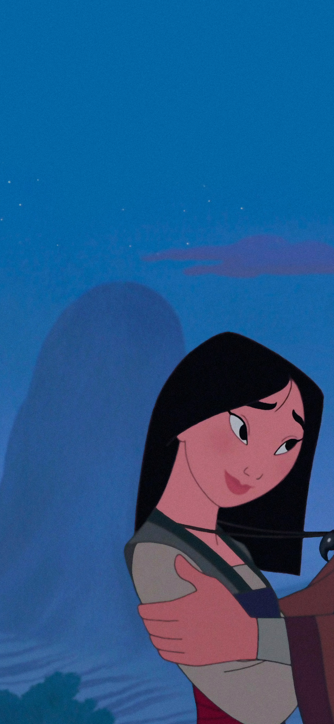 [2436×1125]迪士尼 动画 花木兰 情侣壁纸（取自微博：G195） 苹果手机动漫壁纸图片