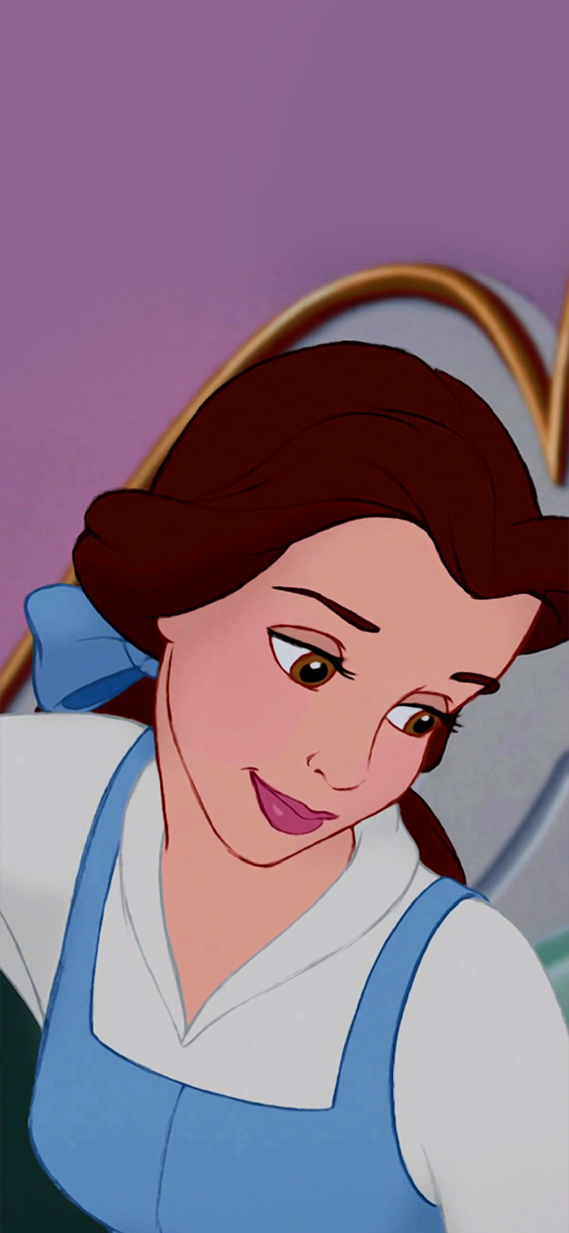 [2436×1125]迪士尼 动画 贝儿公主 美女与野兽 苹果手机动漫壁纸图片