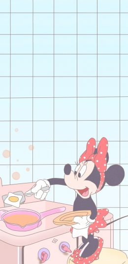 [2436x1125]迪士尼 动画人物 米妮 苹果手机动漫壁纸图片