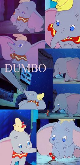 [2436x1125]迪士尼 动画人物 马戏团 小飞象 苹果手机动漫壁纸图片