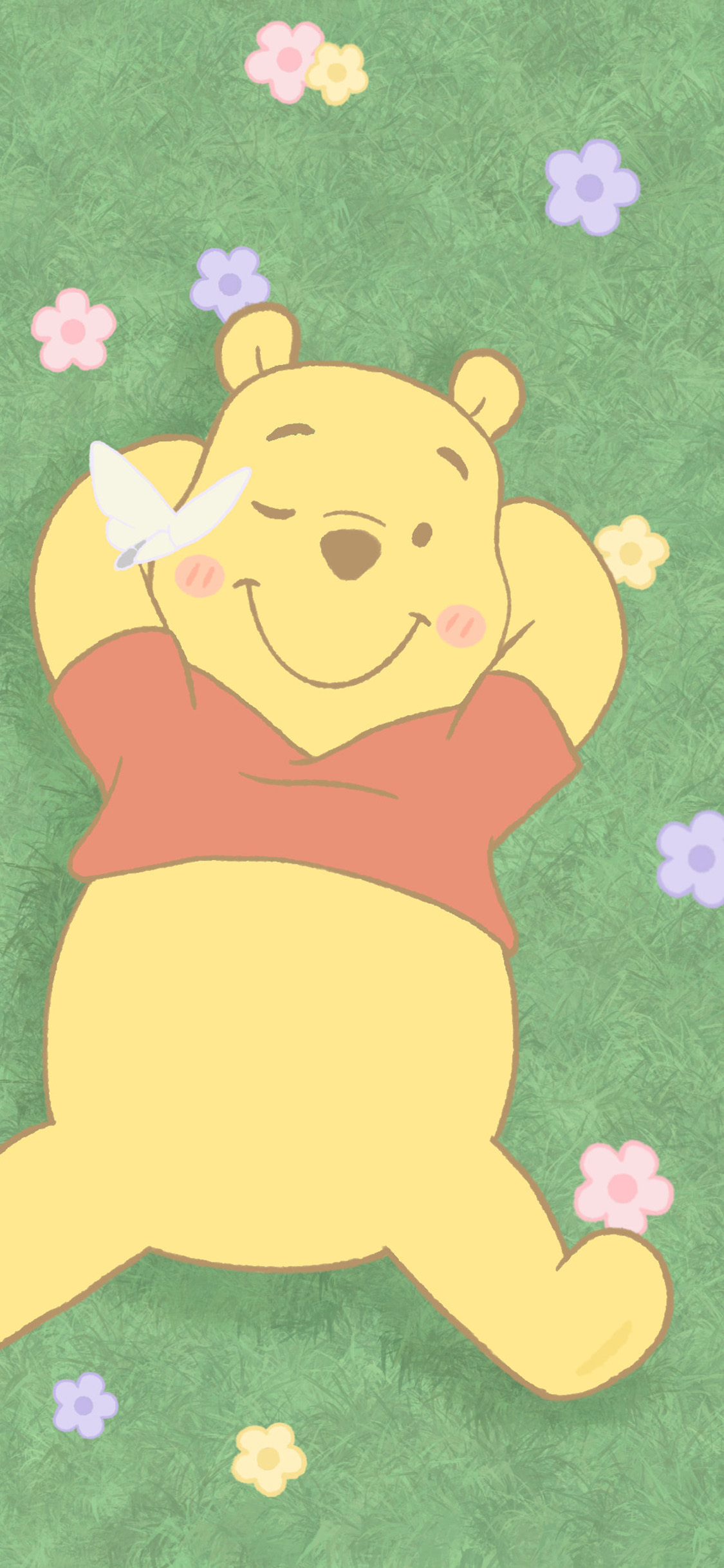 [2436×1125]迪士尼 卡通 小熊维尼 可爱（取自微博：一颗萝卜胡） 苹果手机动漫壁纸图片