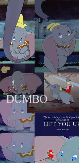 [2436x1125]迪士尼 卡通 小飞象 dumbo 苹果手机动漫壁纸图片