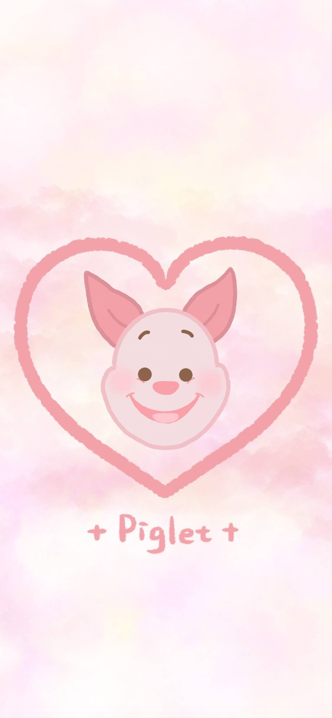 [2436×1125]迪士尼 小熊维尼 小猪 piglet 苹果手机动漫壁纸图片