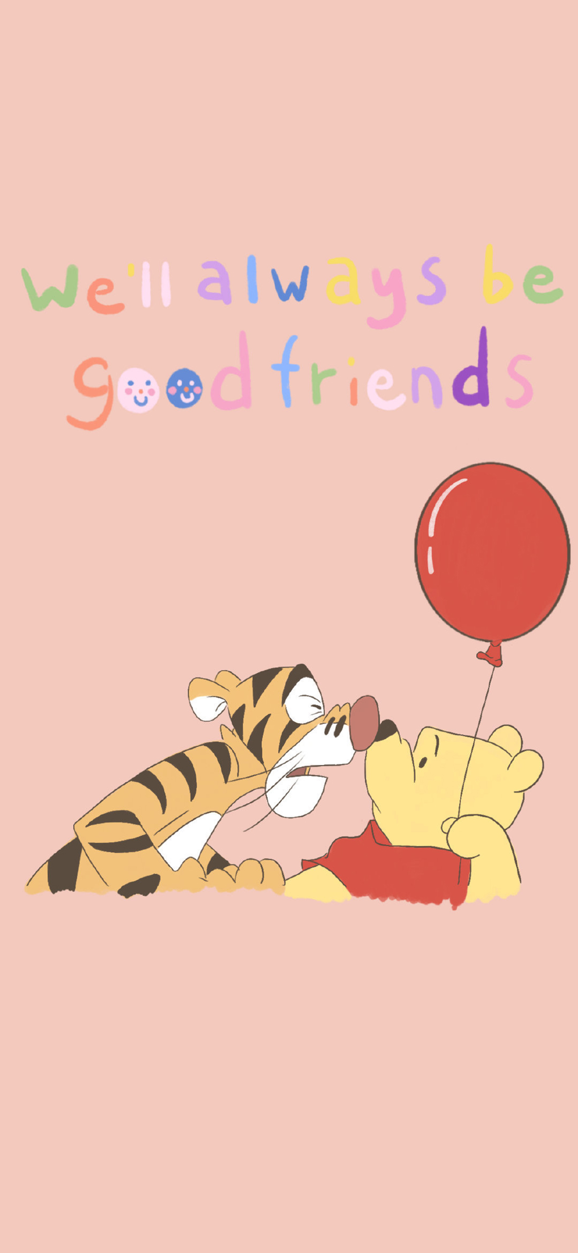 [2436×1125]迪士尼 小熊维尼 跳跳虎（取自微博：再喝一口奶盖） 苹果手机动漫壁纸图片