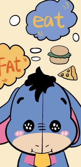 [2436x1125]迪士尼 小熊维尼 驴子  Eeyore 伊尔 苹果手机动漫壁纸图片
