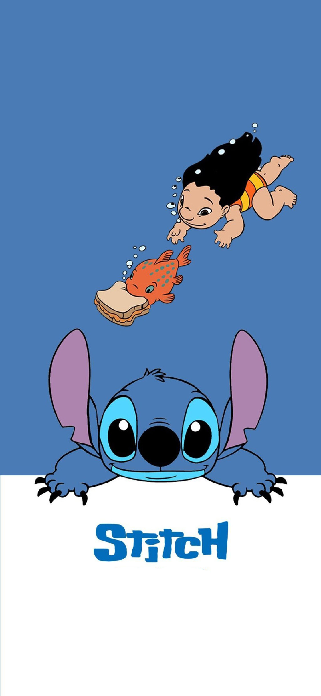 [2436×1125]迪士尼 星际宝贝 史迪仔 苹果手机动漫壁纸图片