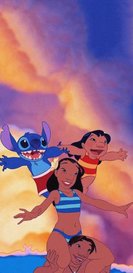 [2436x1125]迪士尼 星际宝贝 史迪仔 626实验品 苹果手机动漫壁纸图片