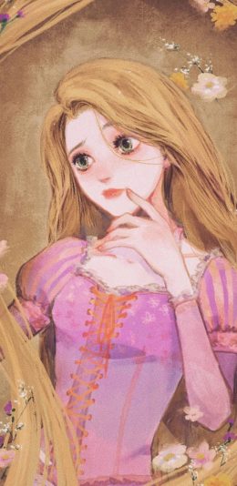 [2436x1125]迪士尼 童话故事 长发公主 苹果手机动漫壁纸图片