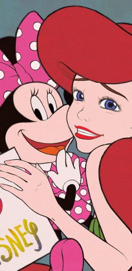 [2436x1125]迪士尼 米奇 人鱼公主 童话 苹果手机动漫壁纸图片