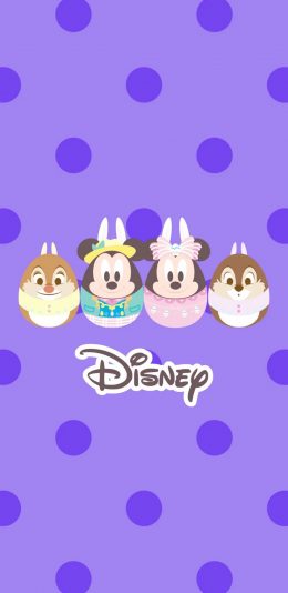 [2436x1125]迪士尼 米奇米妮 奇奇蒂蒂 卡通 苹果手机动漫壁纸图片