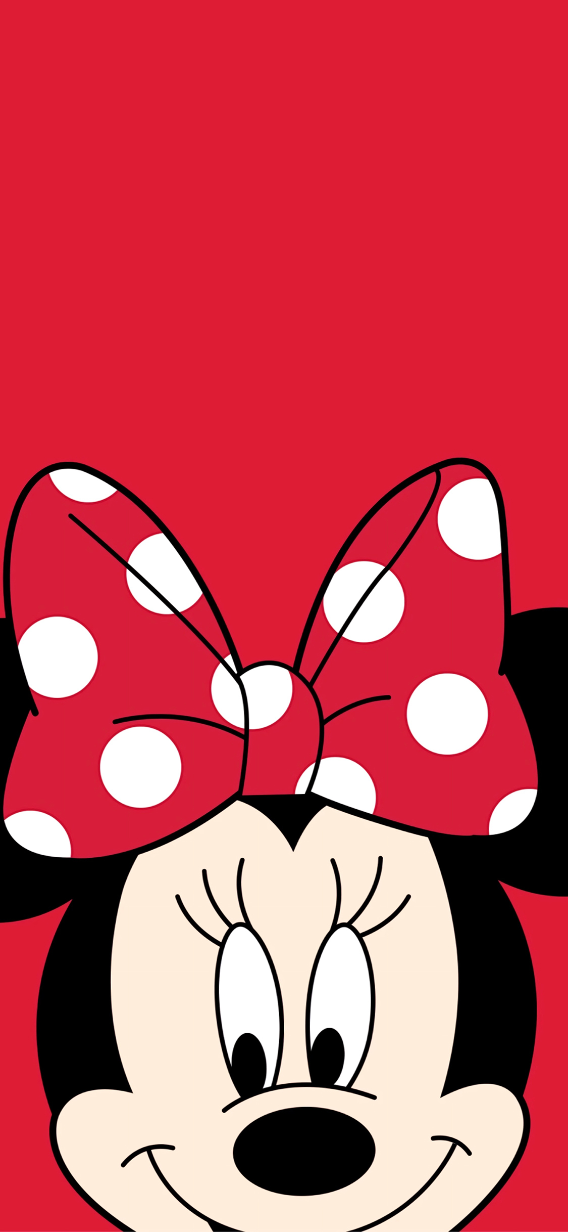 [2436×1125]迪士尼 米妮 卡通 红 苹果手机动漫壁纸图片