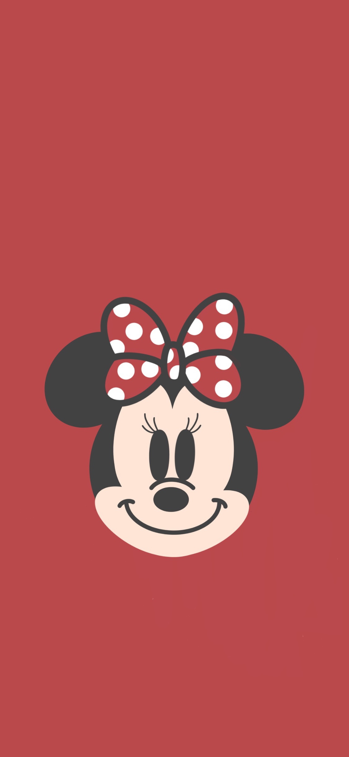[2436×1125]迪士尼 米妮 红 头像 苹果手机动漫壁纸图片