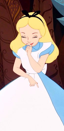 [2436x1125]迪士尼动画 爱丽丝梦游仙境 苹果手机动漫壁纸图片