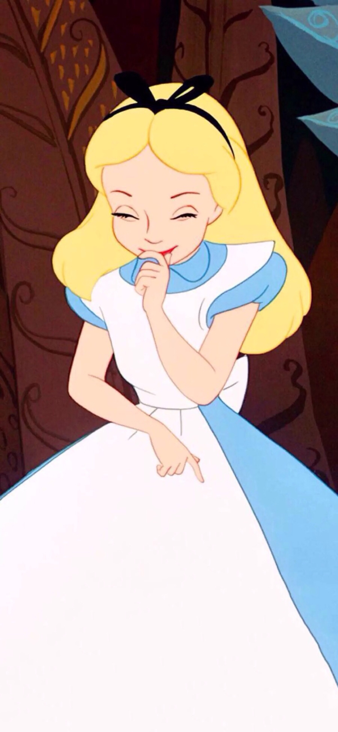 [2436×1125]迪士尼动画 爱丽丝梦游仙境 苹果手机动漫壁纸图片