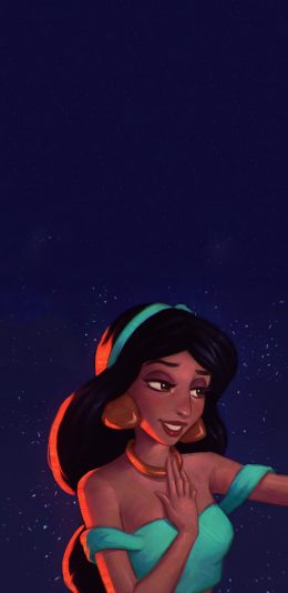 [2436x1125]迪士尼动画 阿拉丁神灯 茉莉公主 苹果手机动漫壁纸图片