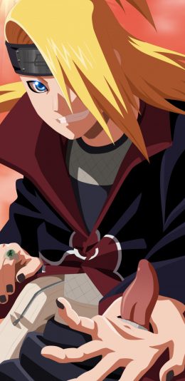 [2436x1125]迪达拉 火影忍者 漫画 舌头 苹果手机动漫壁纸图片