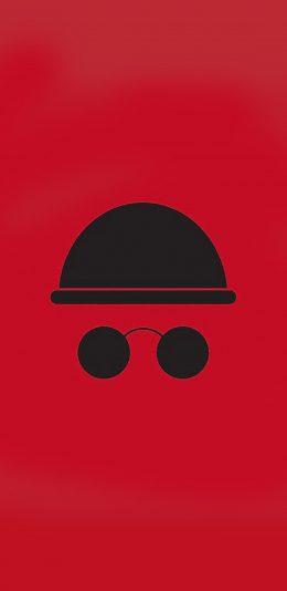 [2436x1125]里昂 红黑 简约 创意 苹果手机动漫壁纸图片