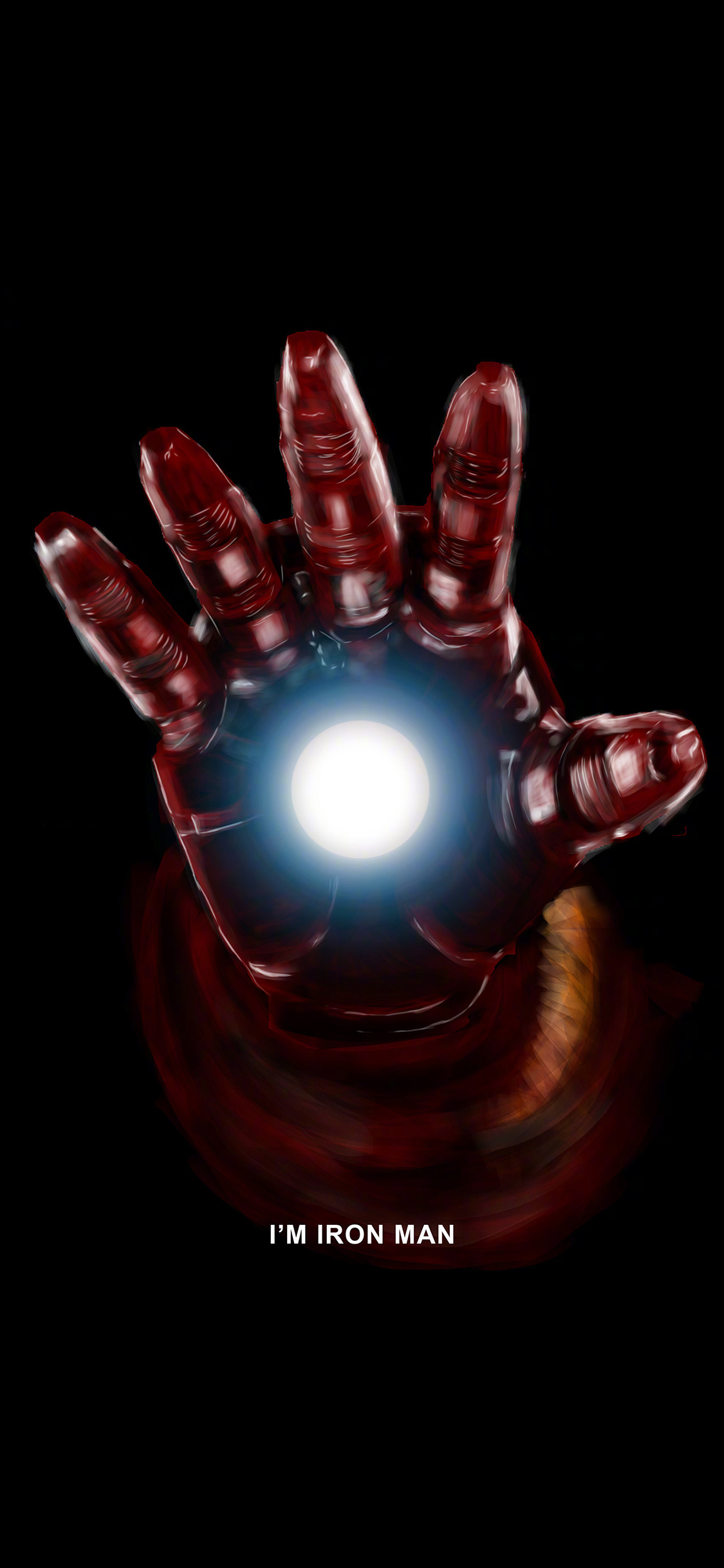 [2436×1125]钢铁侠 手 超级英雄 漫威 欧美 苹果手机动漫壁纸图片