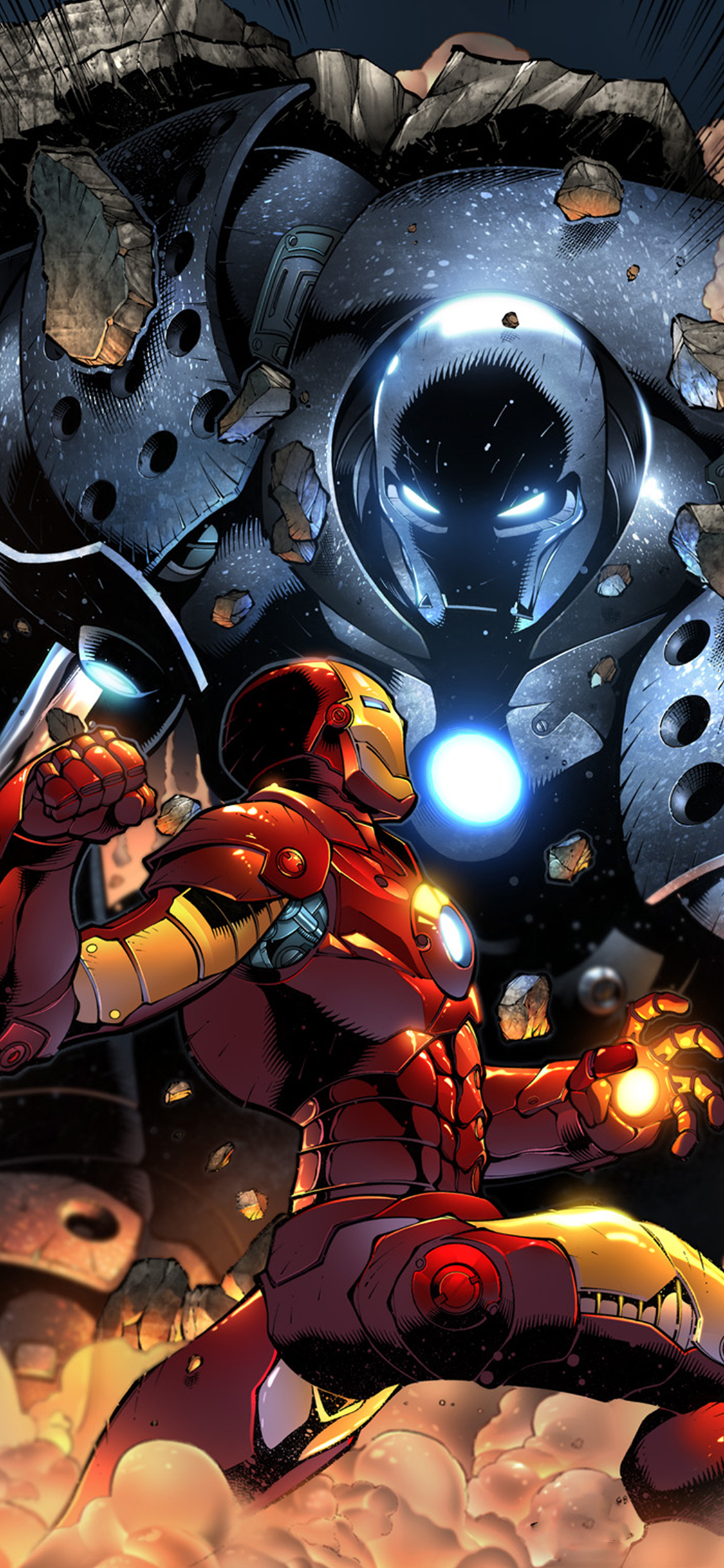 [2436×1125]钢铁侠 漫威 超级英雄 欧美 漫画 苹果手机动漫壁纸图片