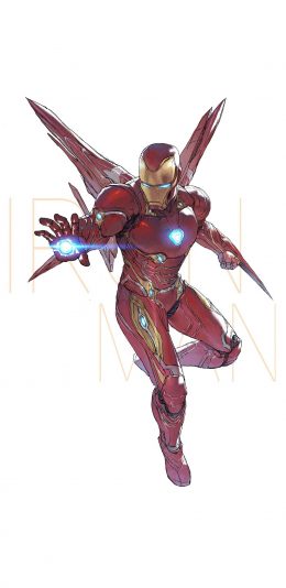 [2436x1125]钢铁侠 超级英雄 欧美 复仇者联盟 手绘 苹果手机动漫壁纸图片