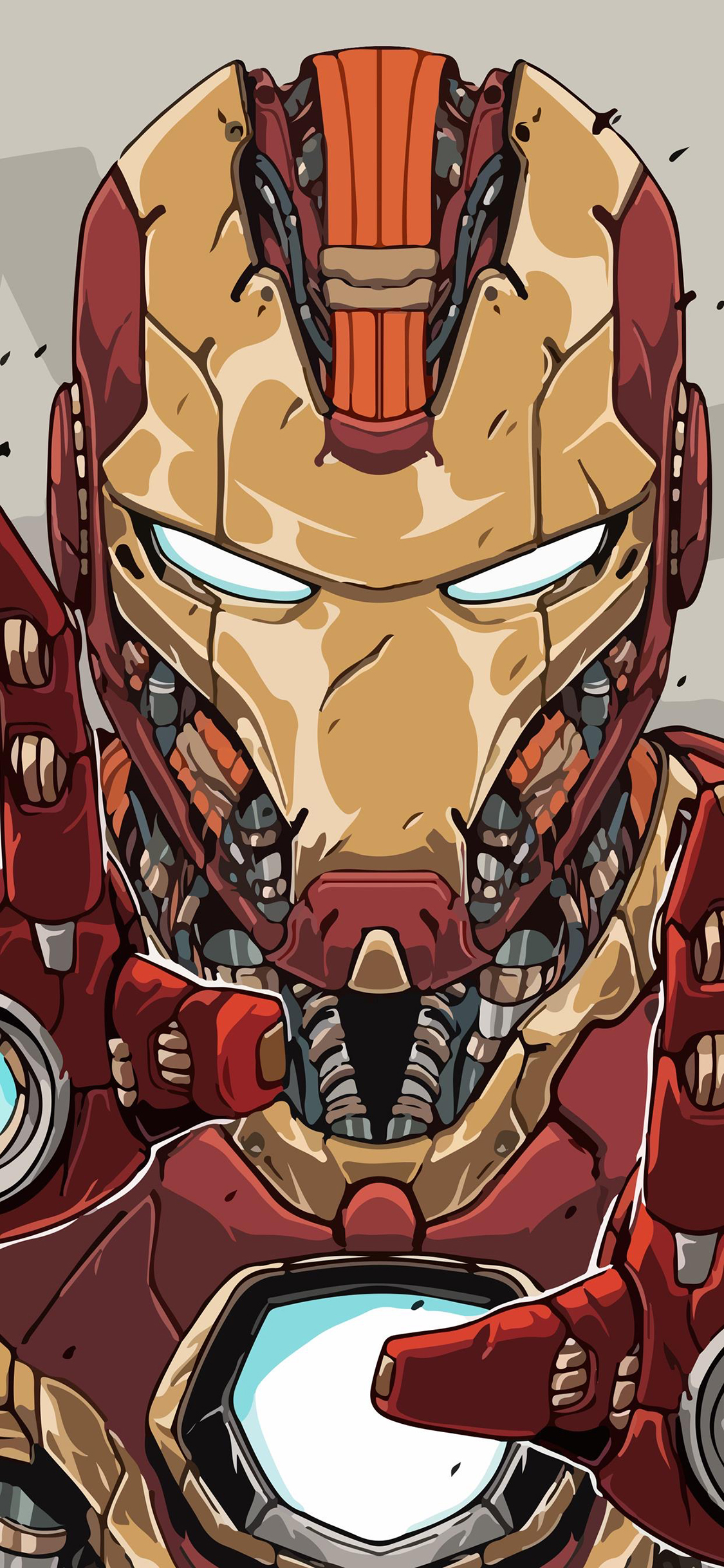 [2436×1125]钢铁侠 超级英雄 漫威 炫酷 苹果手机动漫壁纸图片