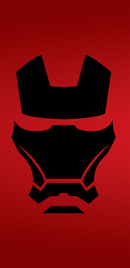 [2436x1125]钢铁侠 面具 红黑 欧美 平面 超级英雄 苹果手机动漫壁纸图片