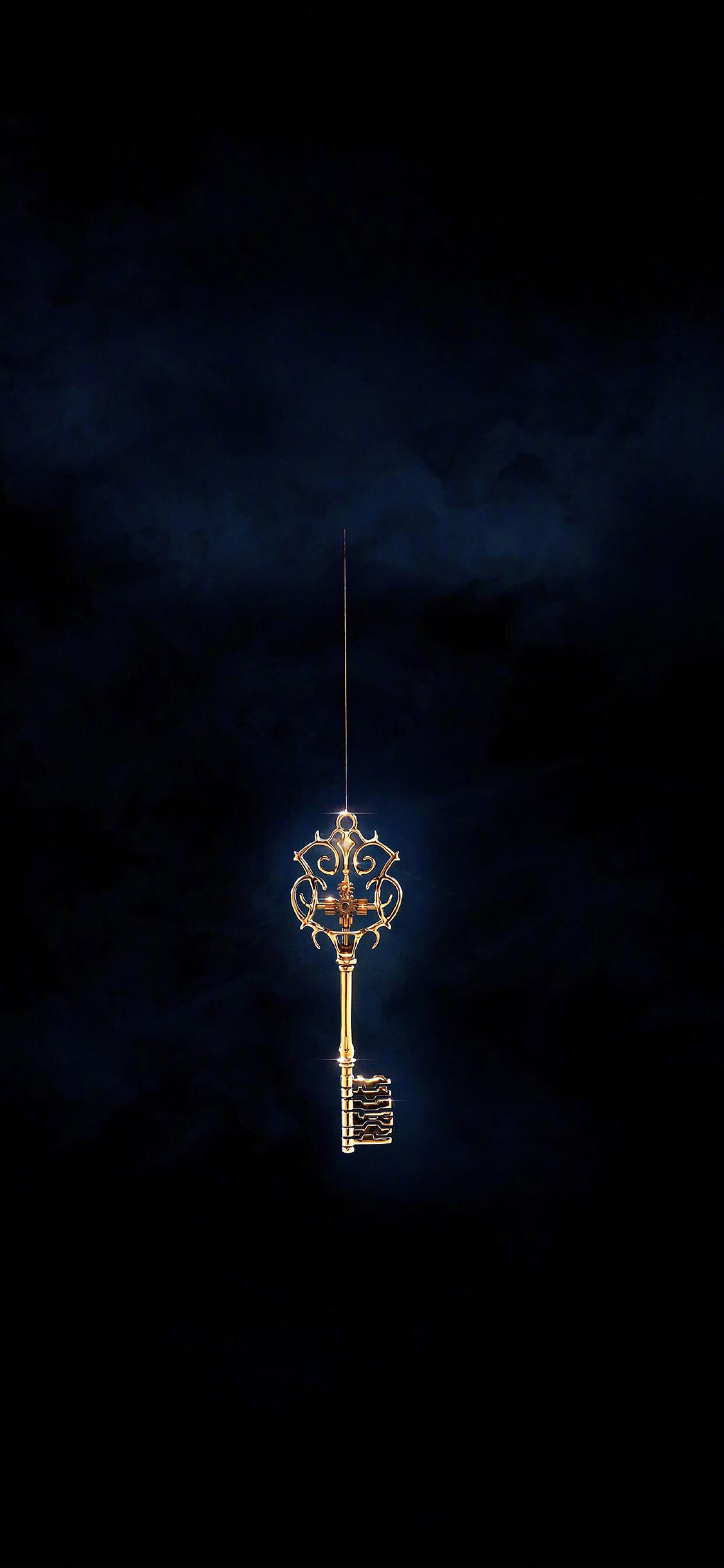 [2436×1125]钥匙 精美 复古 璀璨 苹果手机动漫壁纸图片