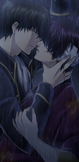 [2436x1125]银魂 高杉晋助 基情 漫画 苹果手机动漫壁纸图片