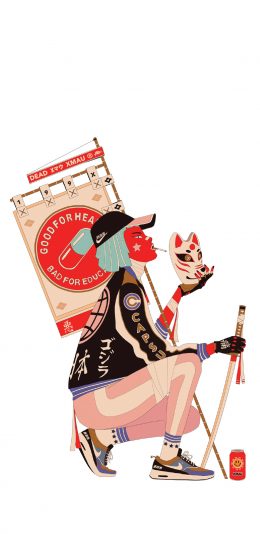 [2436x1125]银魂插画 创意 日系 苹果手机动漫壁纸图片