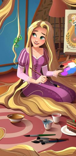 [2436x1125]长发公主 迪士尼 动画 绘画 苹果手机动漫壁纸图片