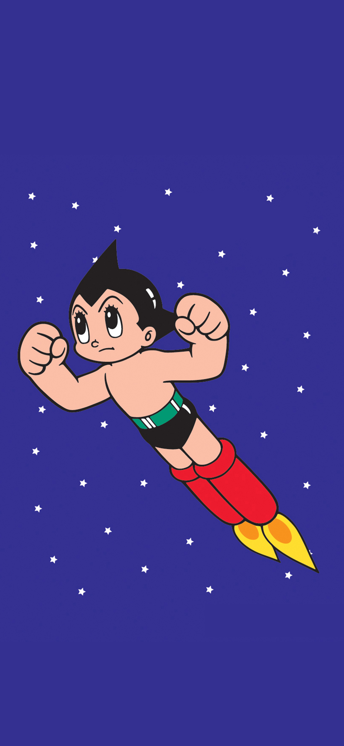 [2436×1125]阿童木 动画 卡通 日本 蓝色 苹果手机动漫壁纸图片