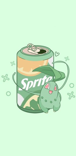 [2436x1125]雪碧 sprite 绿 菊草叶 苹果手机动漫壁纸图片