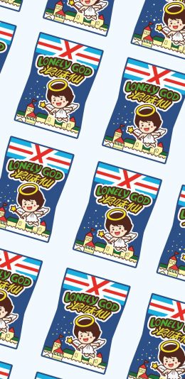 [2436x1125]零食 卡通 浪味仙 LONELY GOD 苹果手机动漫壁纸图片