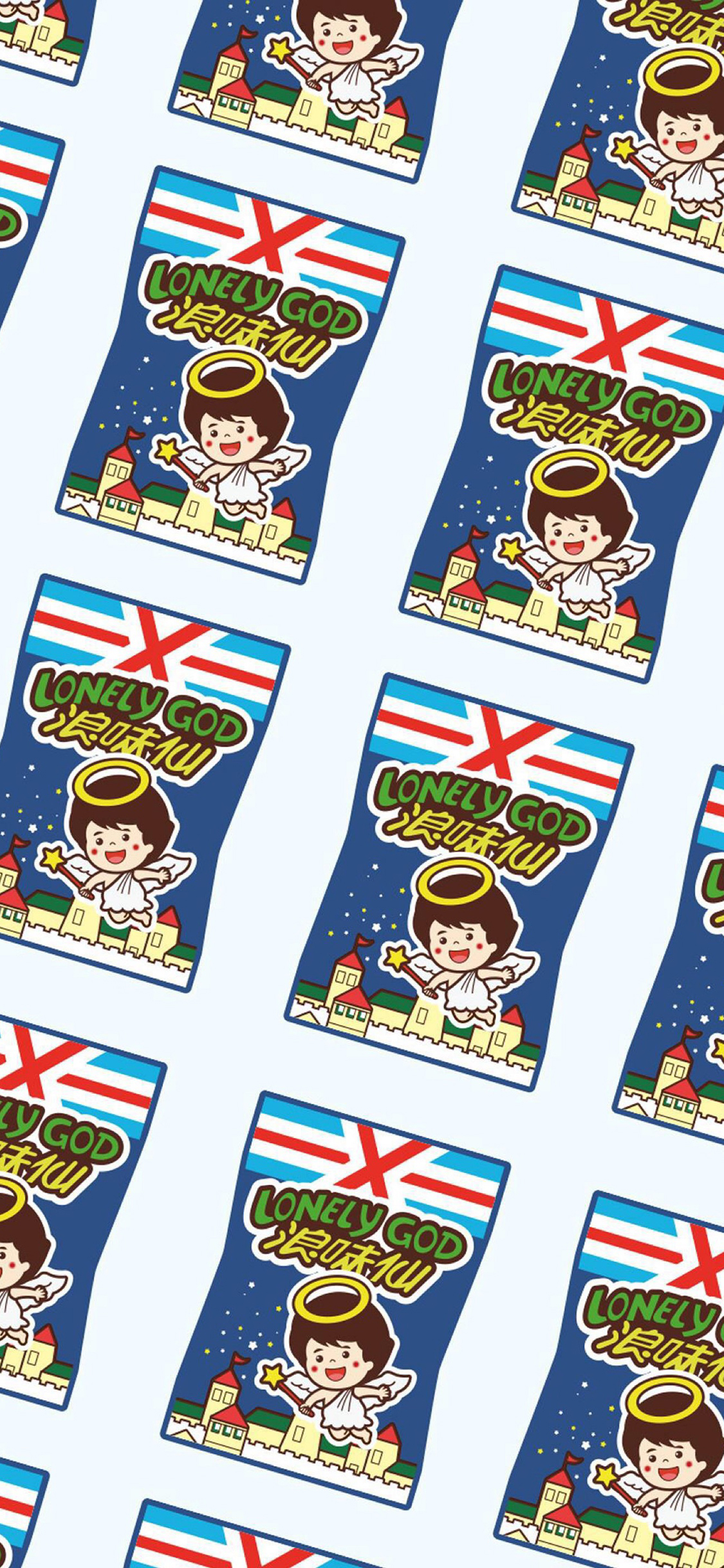 [2436×1125]零食 卡通 浪味仙 LONELY GOD 苹果手机动漫壁纸图片