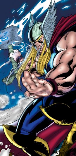 [2436x1125]雷神 复仇者联盟 超级英雄 漫威 欧美 苹果手机动漫壁纸图片