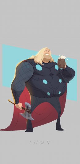 [2436x1125]雷神 托尔 复仇者联盟 超级英雄 漫威 苹果手机动漫壁纸图片