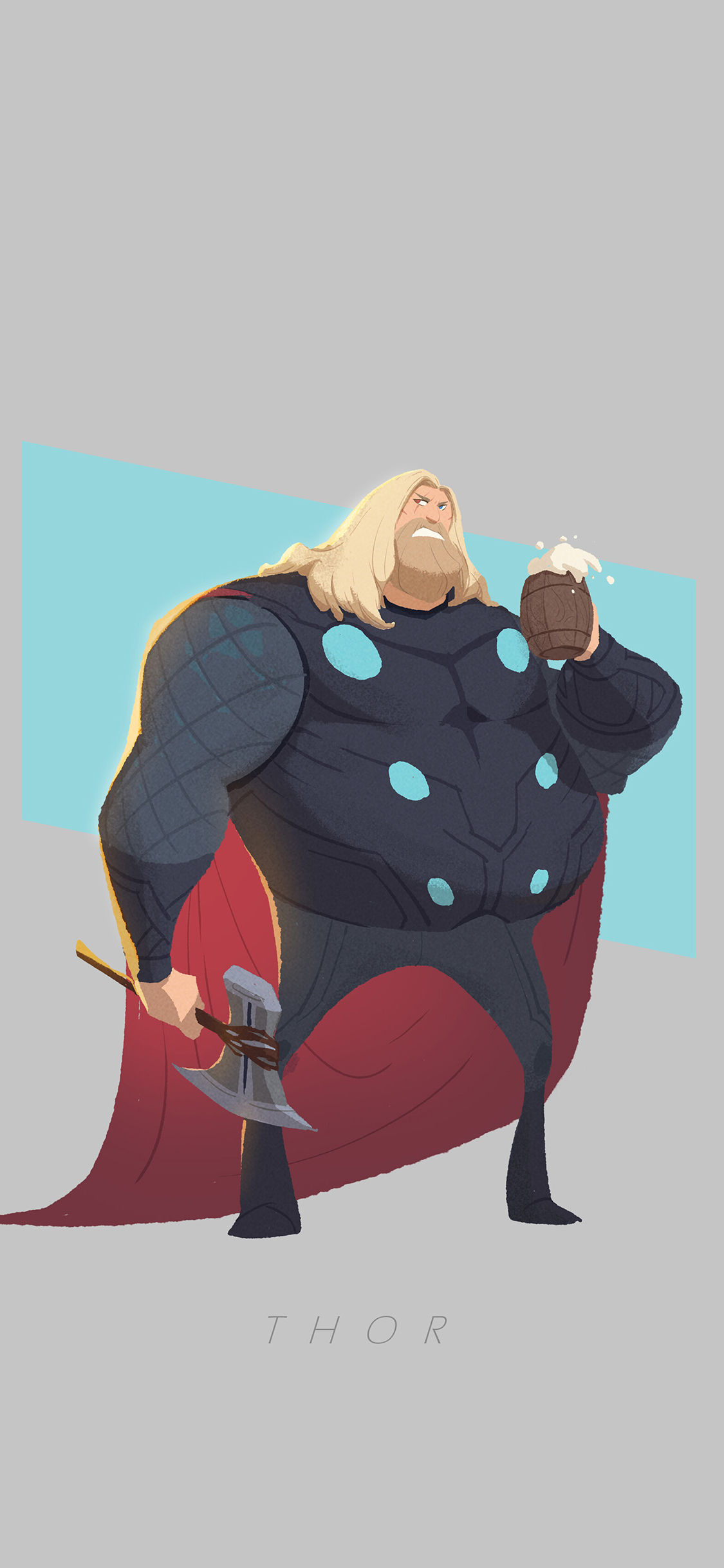 [2436×1125]雷神 托尔 复仇者联盟 超级英雄 漫威 苹果手机动漫壁纸图片