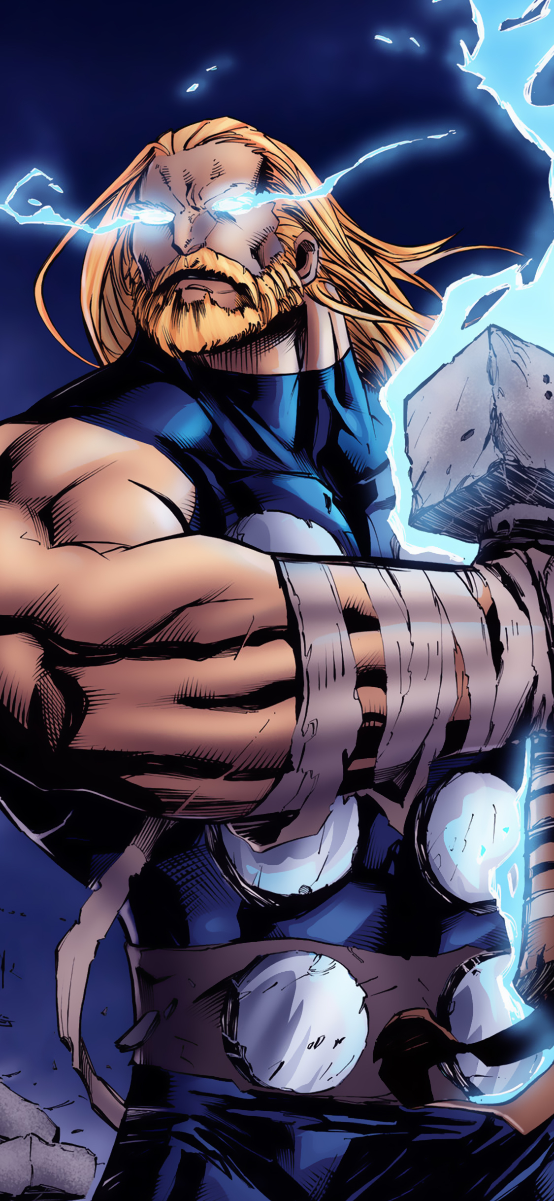 [2436×1125]雷神 托尔 超级英雄 漫威 欧美 苹果手机动漫壁纸图片