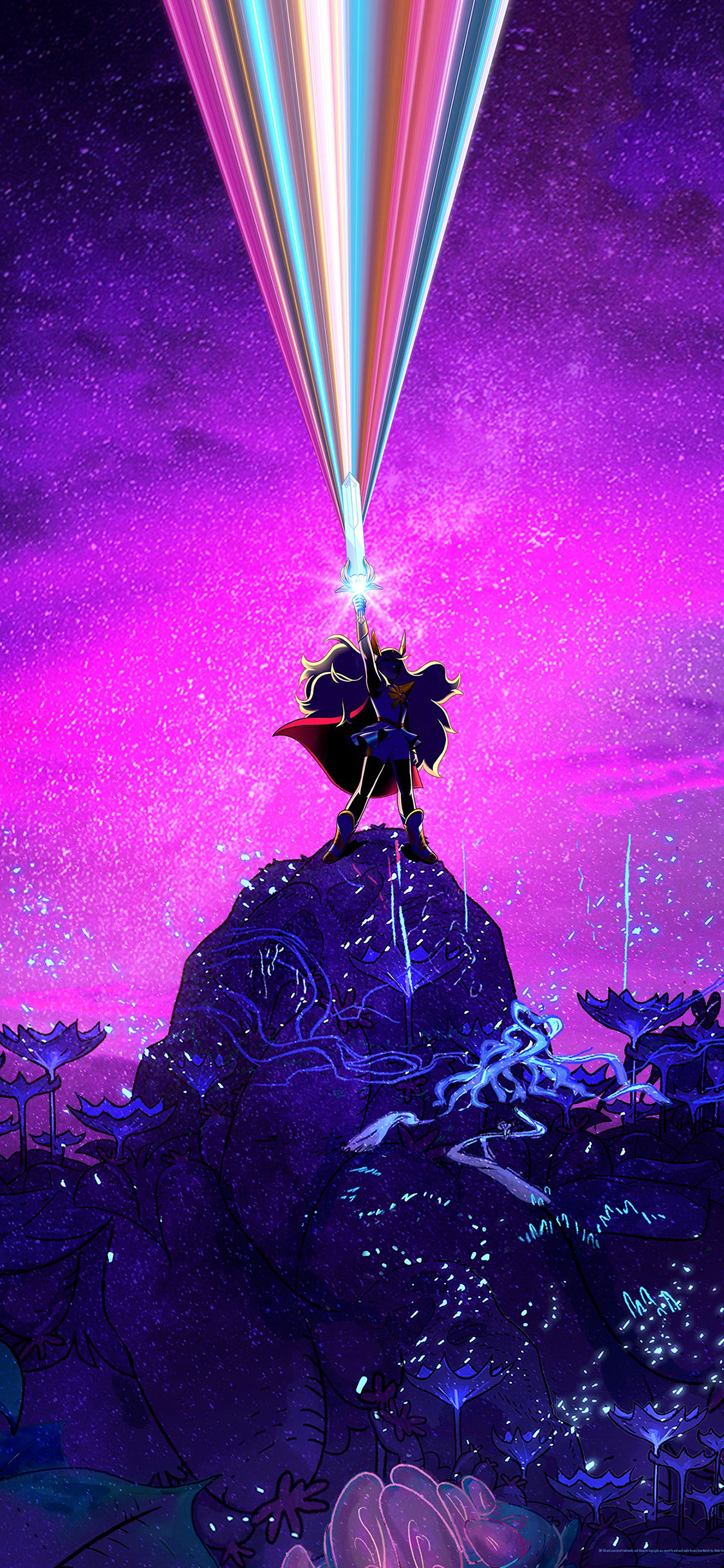 [2436×1125]非凡的公主希瑞 动画 欧美 紫色 电影海报 苹果手机动漫壁纸图片