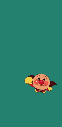 [2436x1125]面包超人 卡通 动画 飞行 绿色 苹果手机动漫壁纸图片